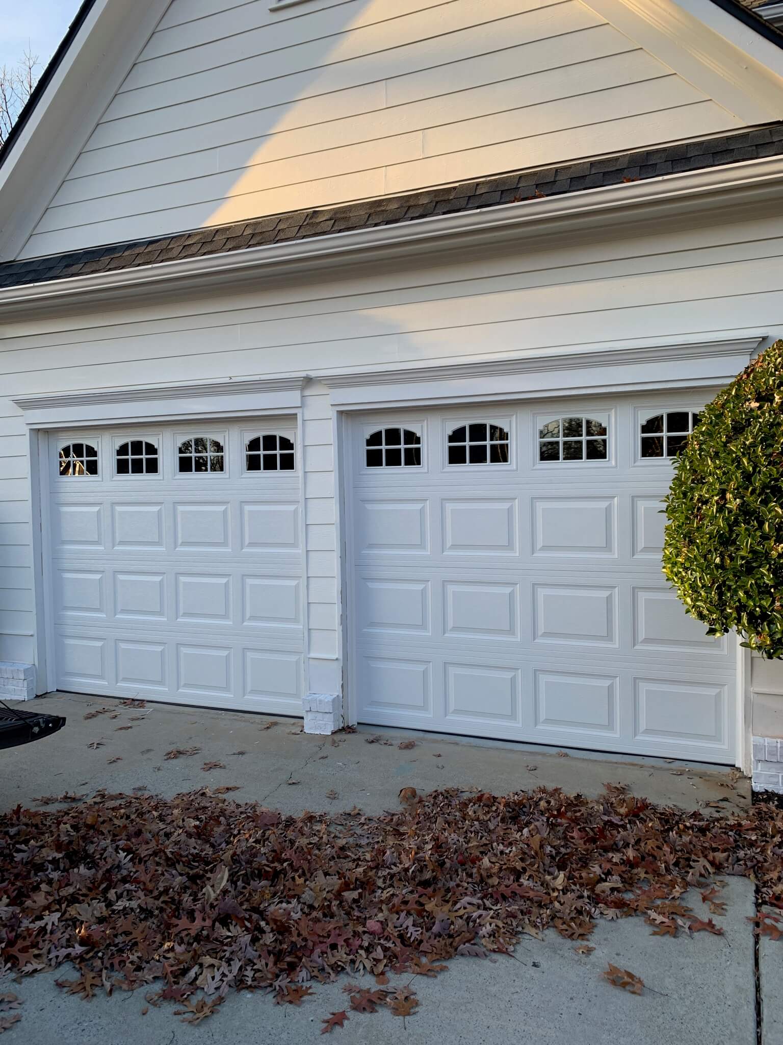 Raised panel garage doors