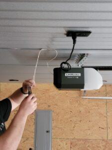 stripping wired for garage door opener installation