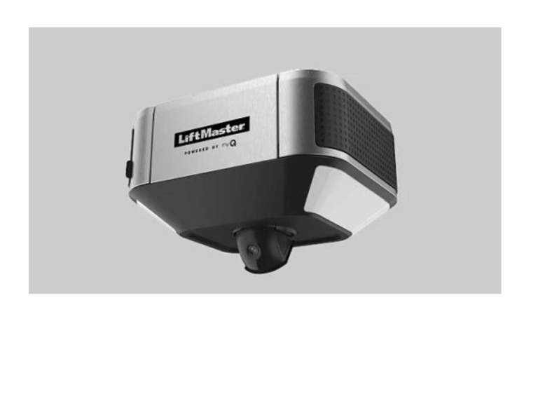 new liftmaster 84504R with built in camera and grey background